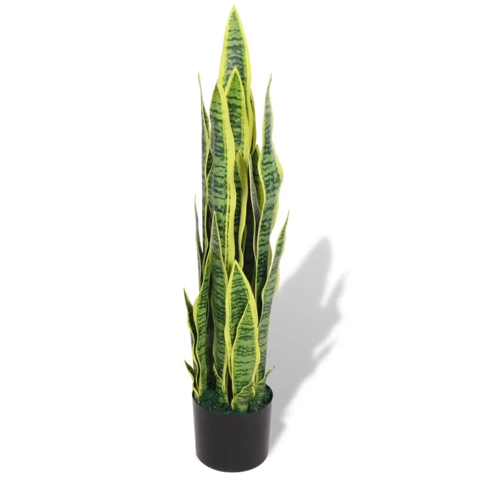 vidaXL Künstliche Sansevieria Bogenhanf 90cm Topf Grün