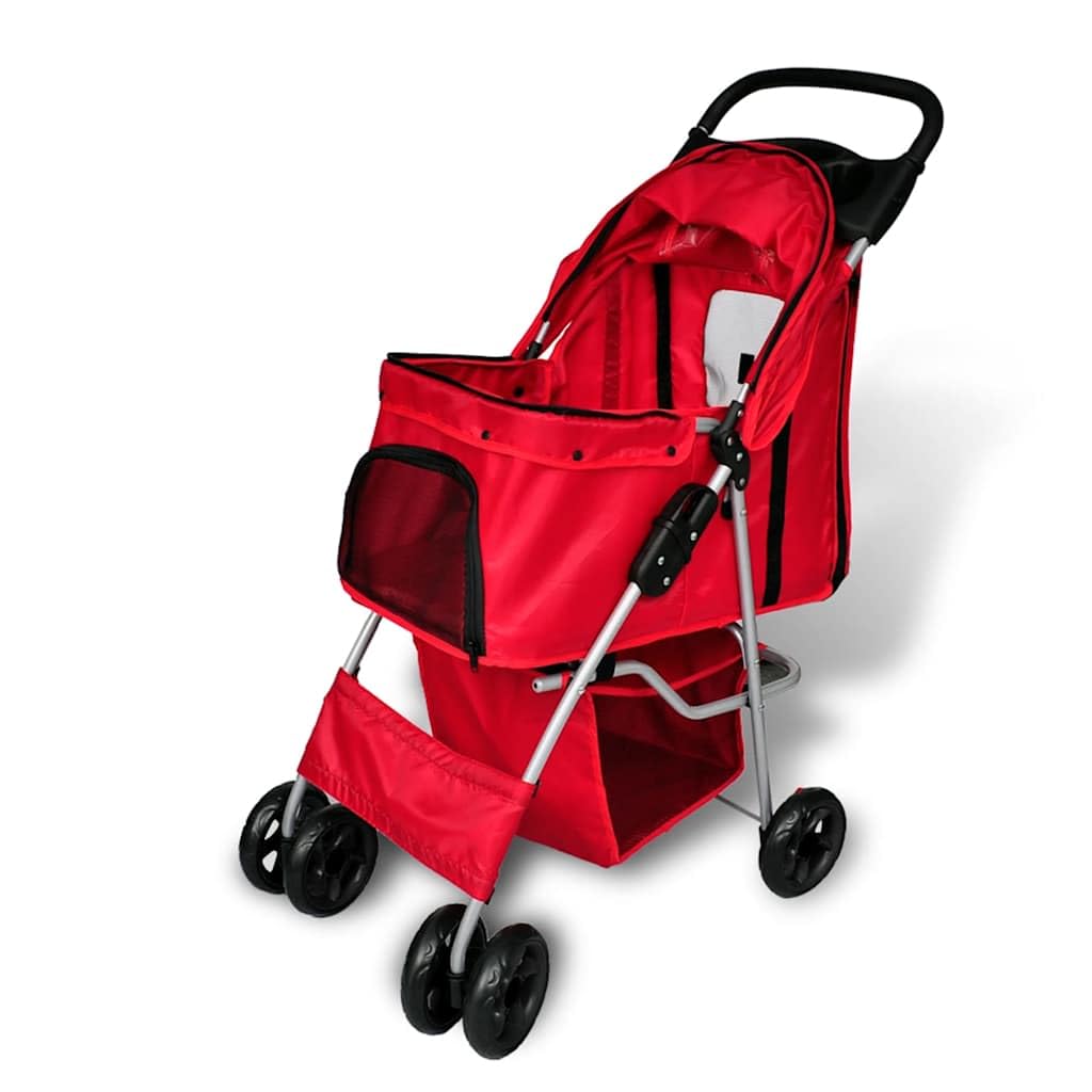 vidaXL Hundewagen Hundebuggy Buggy Rot faltbar