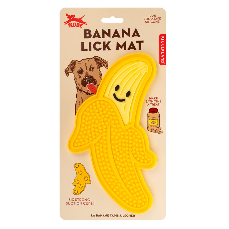 Kikkerland Home Kobe Schleckmatte Banane für Hunde