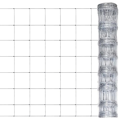 vidaXL Heim & Garten Drahtzaun Verzinkt 50x1m Silber Wildzaun