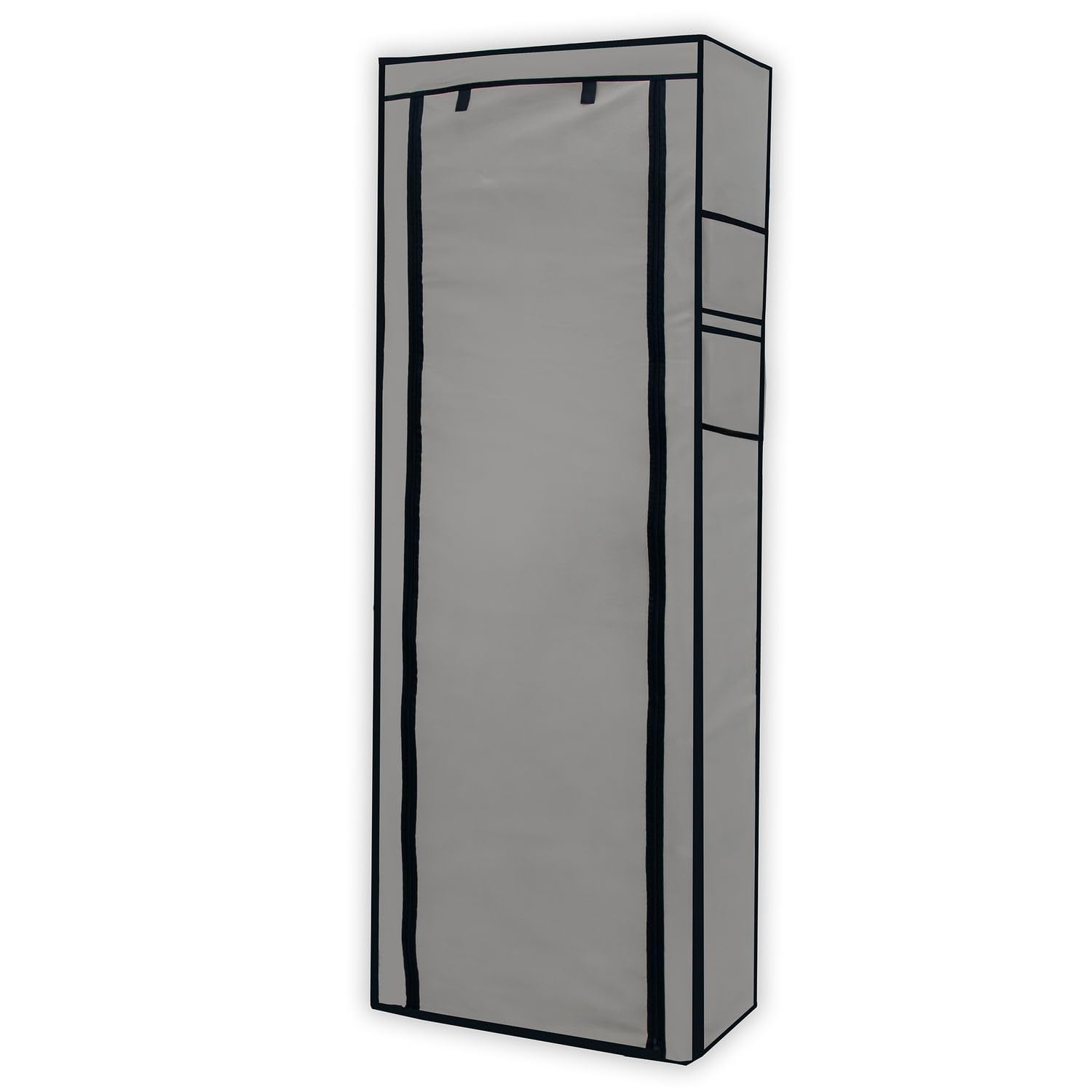 Intirilife Faltschrank 170x58x28 cm Stoffschrank Asch Grau