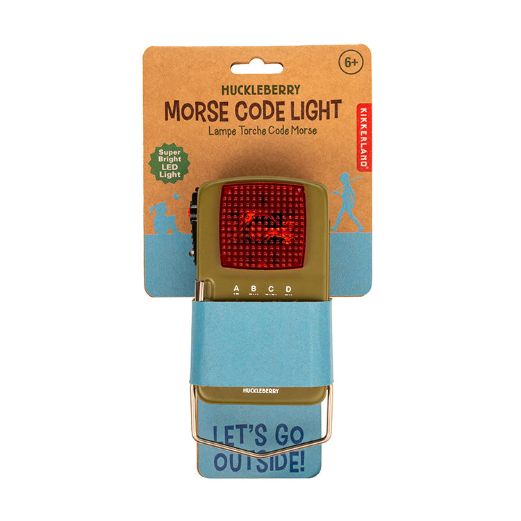 Kikkerland Huckleberry Morse Taschenlampe Metall Kinder Outdoor