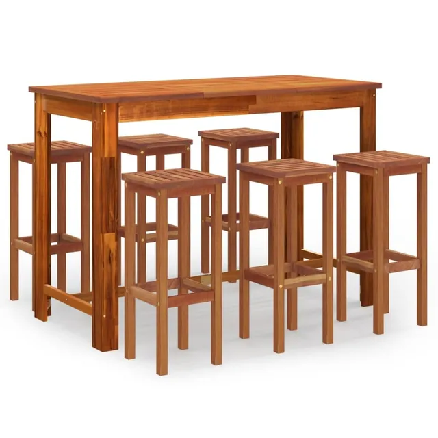 vidaXL Heim & Garten Gartenbar-Set Akazie 6-teilig Holz