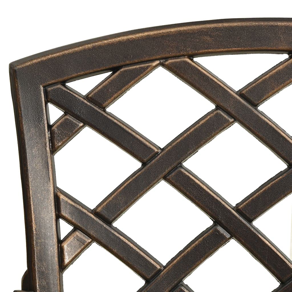 vidaXL Bistroset 3-TLG. Aluminiumguss Bronze Balkonset