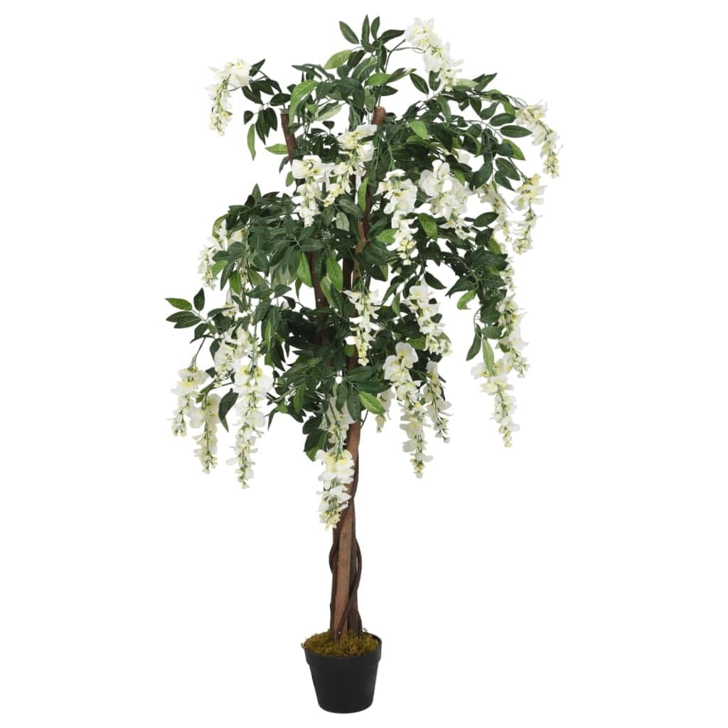 vidaXL Glyzinienbaum Künstlich 80 cm Grün Weiß Topf