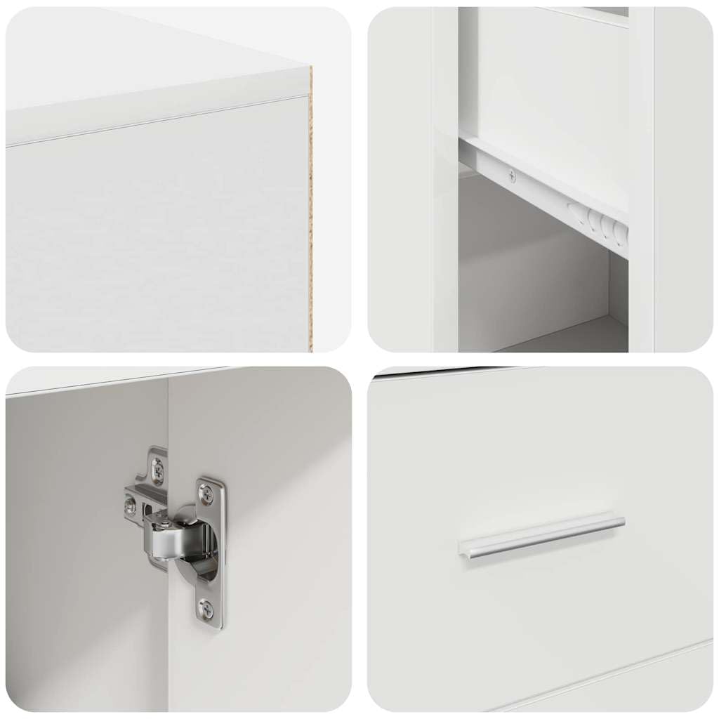 vidaXL Möbel Eck-Schreibtisch Weiß 102x88x75 mit Regal