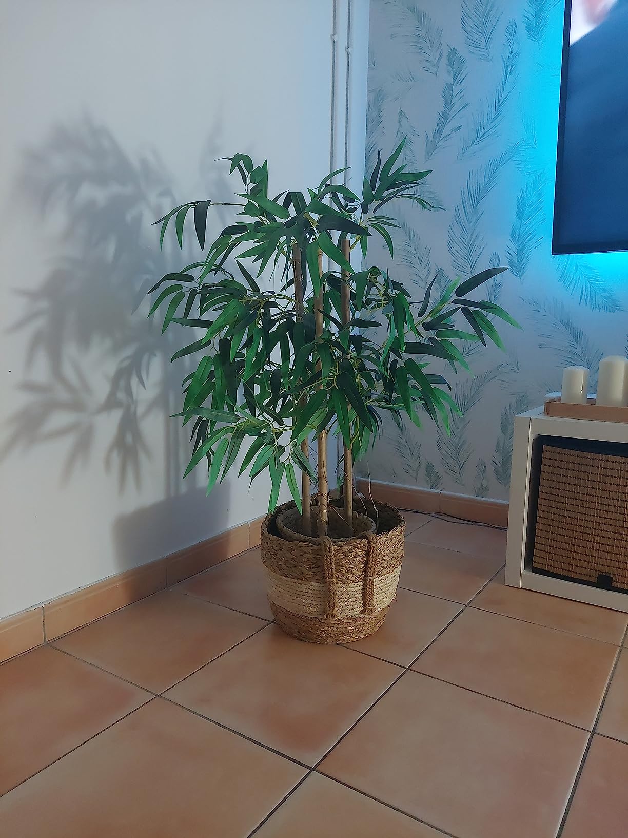 vidaXL Künstlicher Bambus Twiggy Topf 90 cm 324 Blätter