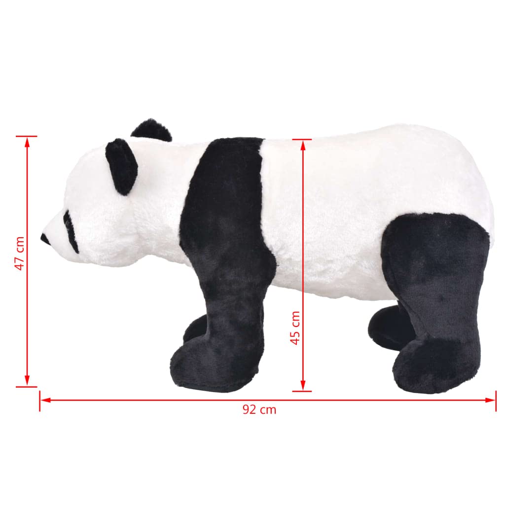 vidaXL Panda Plüschtier XXL 92 cm schwarz-weiß 100 kg