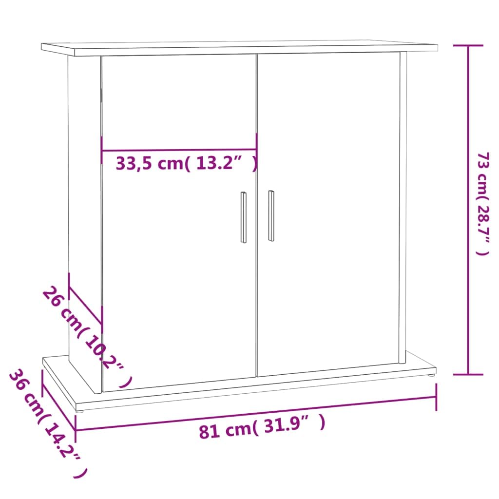 vidaXL Aquariumständer Weiß 81x36x73 cm Holzwerkstoff