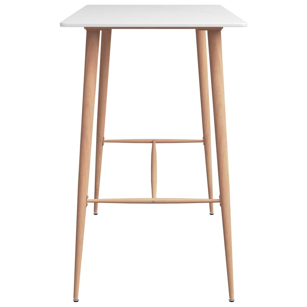 vidaXL Bartisch Bartresen Stehtisch Weiß 120x60x105cm MDF