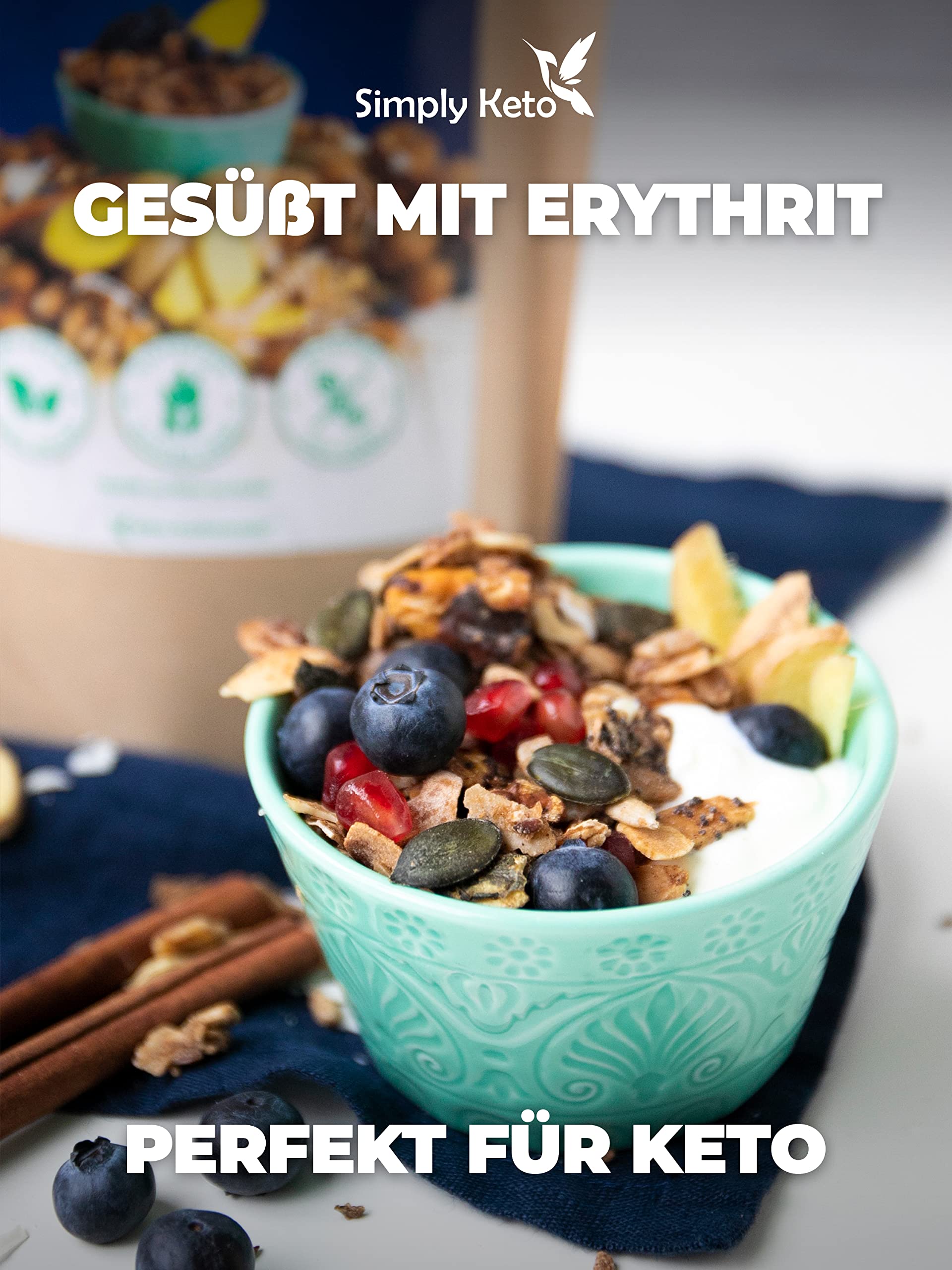 Simply Keto Knusper Granola Orient Sonne 500g ohne Zucker