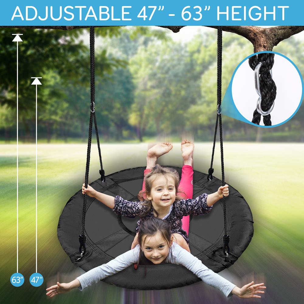 Serenelife Outdoor Swing Tellerschaukel 40 Zoll Schwarz