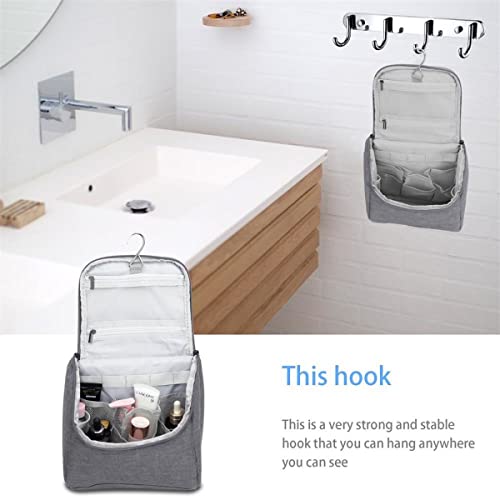 Intirilife Reise Kosmetiktasche Grau 21x9x21 cm Oxford