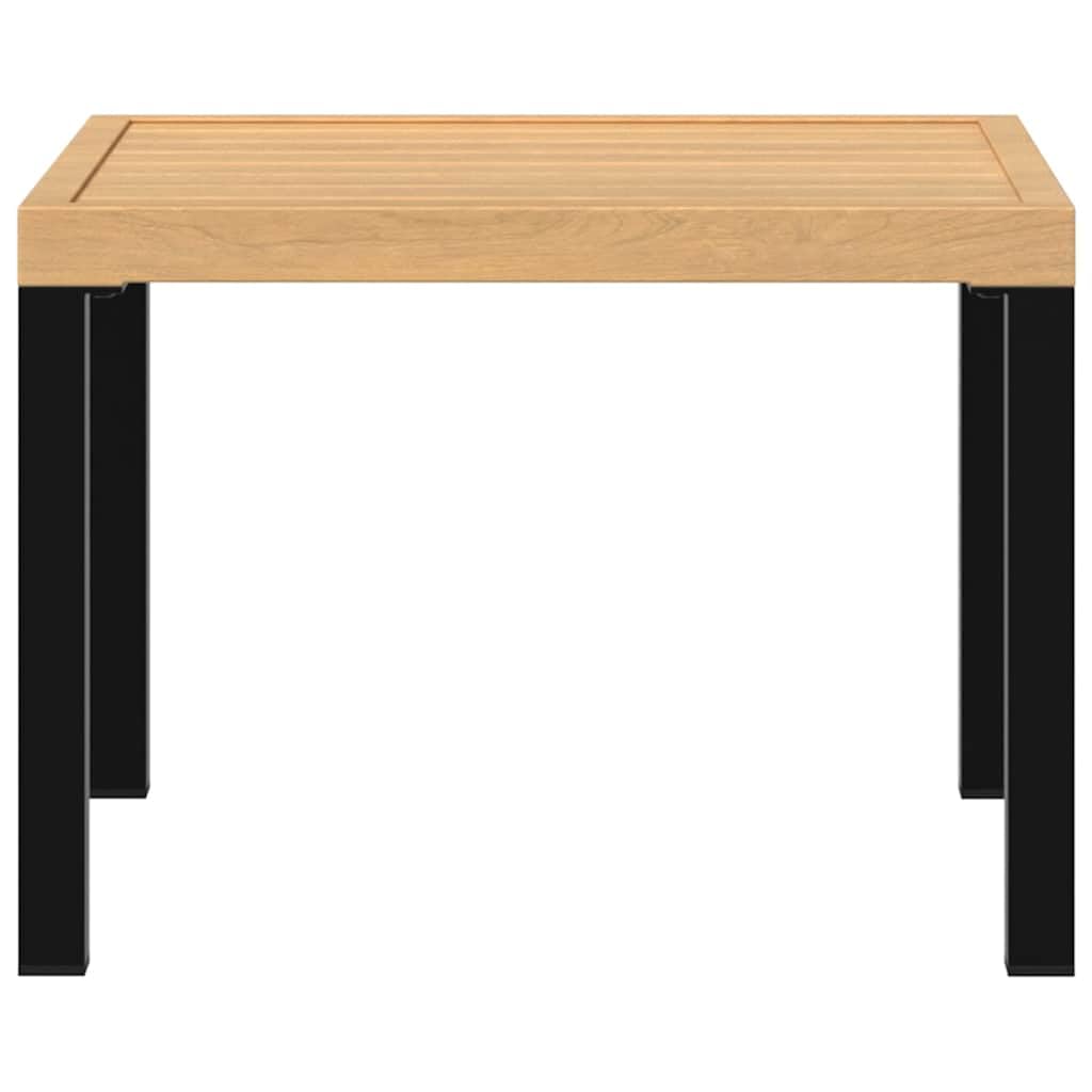 vidaXL Garten-Couchtisch 55x55x39,5 cm Stahl Schwarz-Braun
