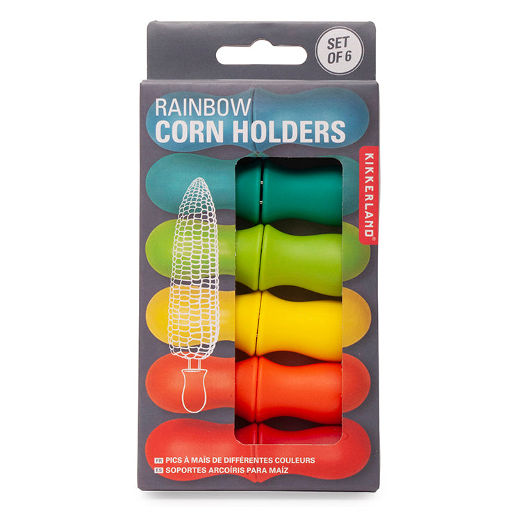Kikkerland Home Rainbow Maishalter Maiskolbenhalter Set