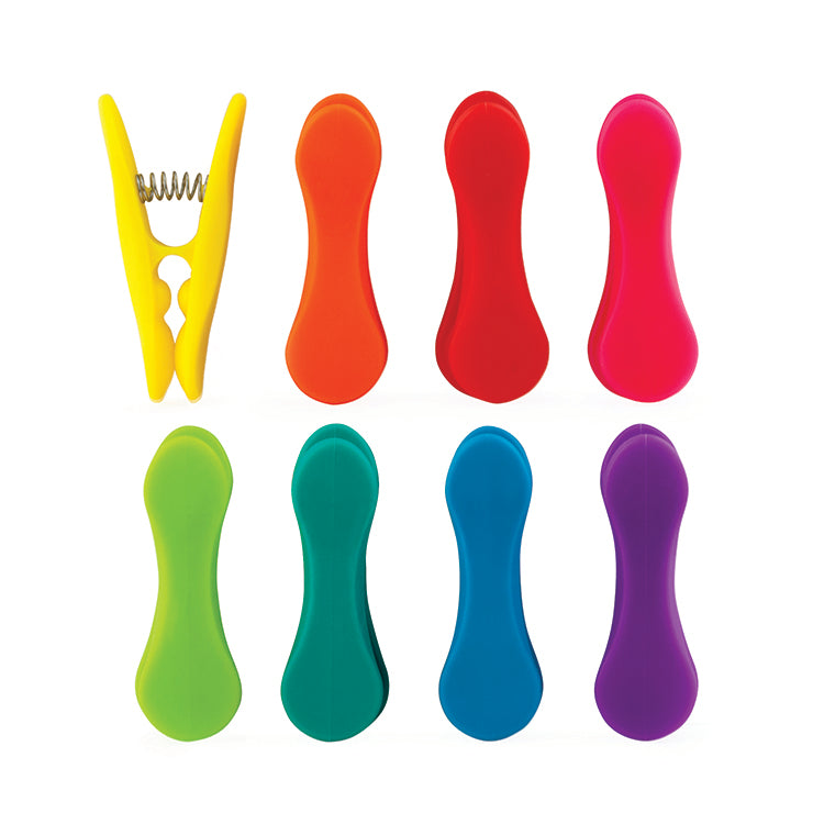 Kikkerland Kitchen Rainbow Tütenclips 8er Set bunt