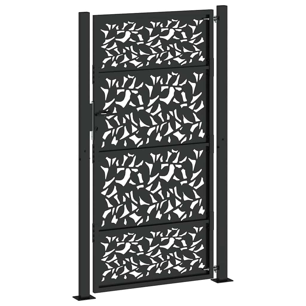 vidaXL Heim & Garten Gartentor 100x175cm Schwarz Stahl