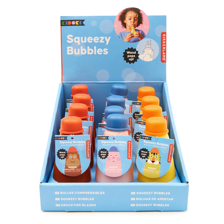 Kikkerland Kidoki Squeezy Bubbles Seifenblasen Tier sortiert