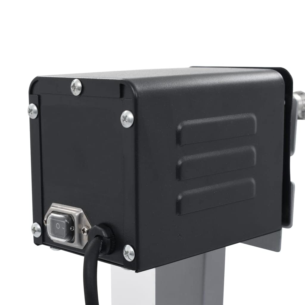 vidaXL Spanferkelgrill Metzgergrill Elektro Holzkohle Grau