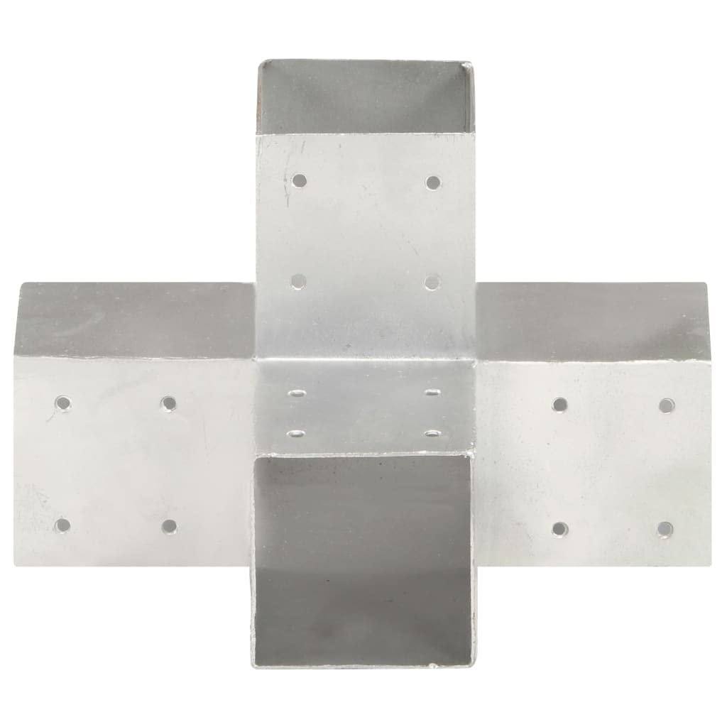 vidaXL Pfostenverbinder X-Form Holzverbinder 91x91mm verzinkt
