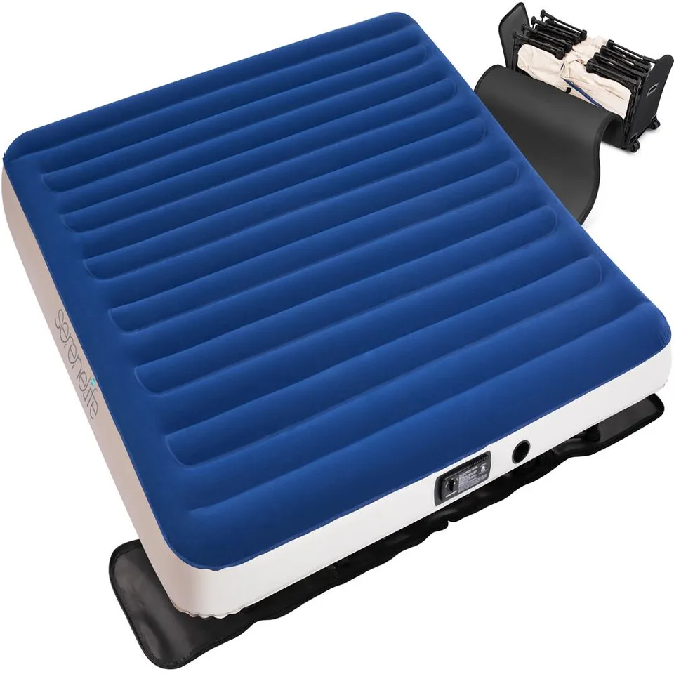 Serenelife Furniture Luftmatratze King Gestell Pumpe