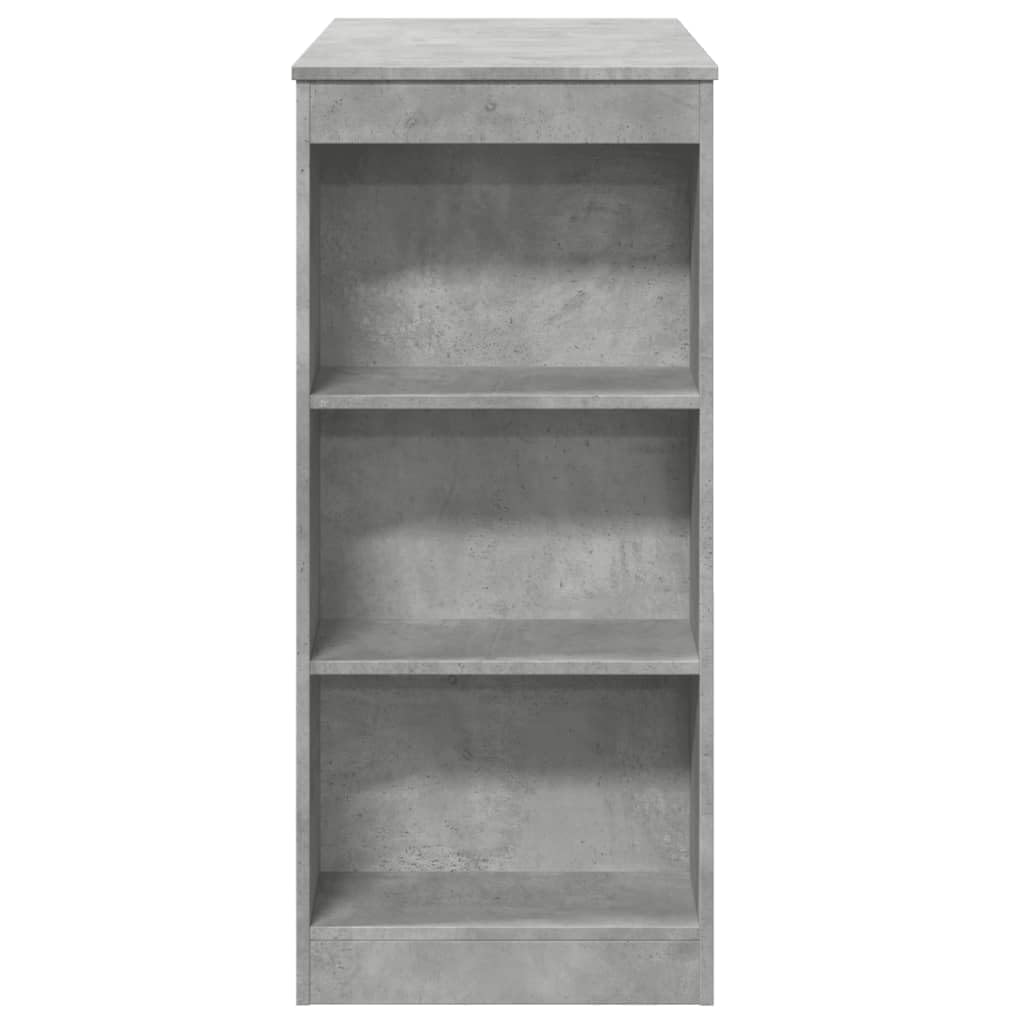 vidaXL Möbel Bartisch mit Regal Betongrau 95x47x103,5 cm