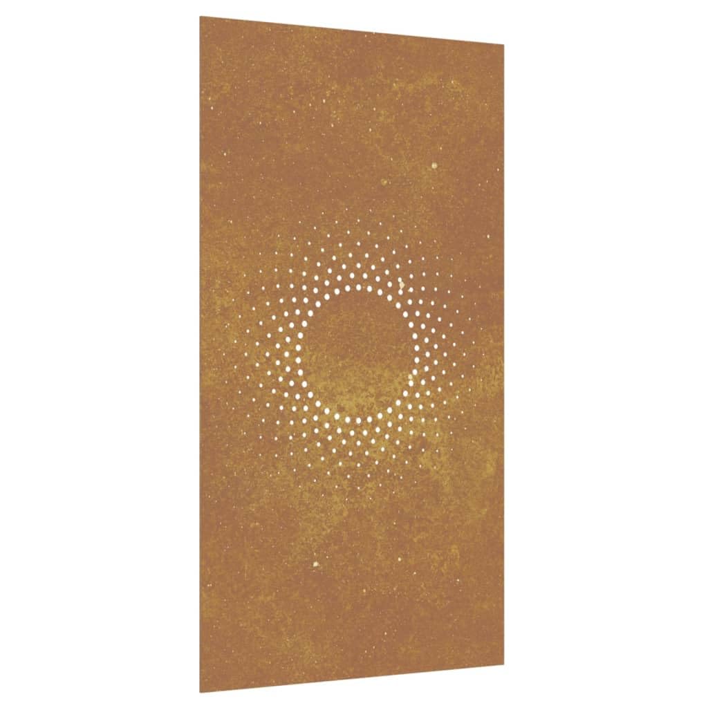 vidaXL Garten-Wanddeko Cortenstahl 105x55 cm Sonne Rost