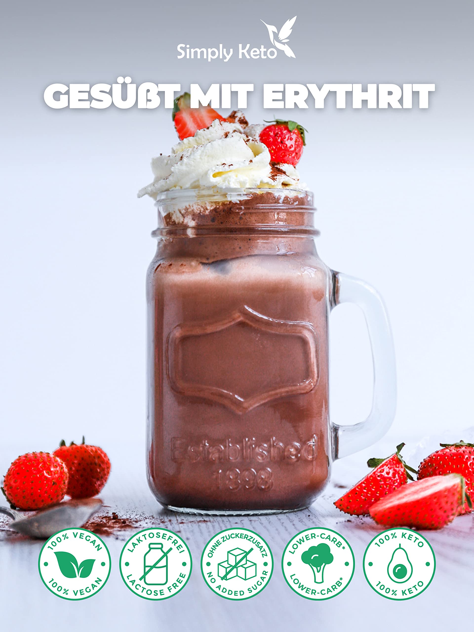 Keto Classic Trinkschokolade 700g zuckerfrei Low Carb