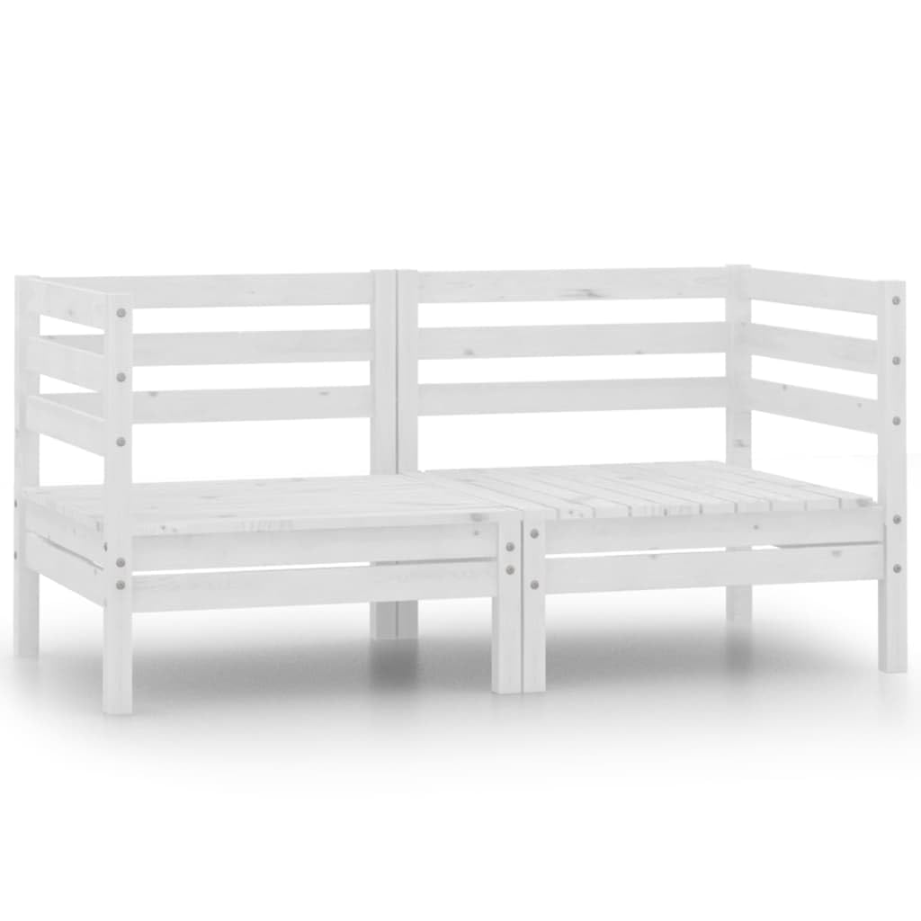 vidaXL Heim & Garten 2-Sitzer Gartensofa Braun Kiefer Massivholz