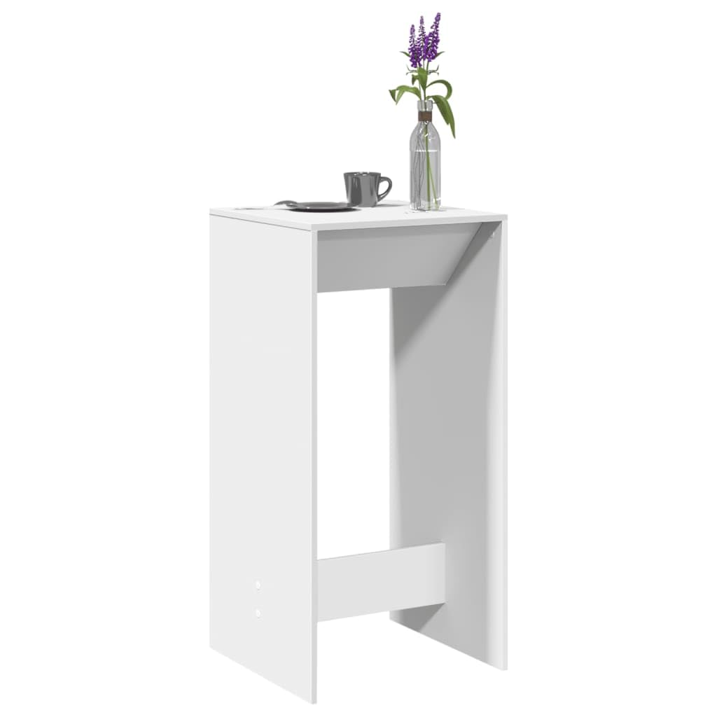vidaXL Bartisch Weiß 51x50x103,5 cm Holzwerkstoff Hochtisch