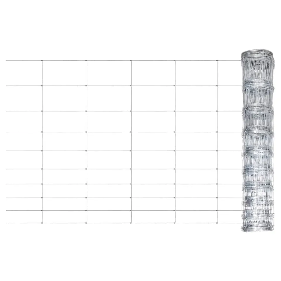vidaXL Gartenzaun Wildzaun 50x1,5m Stahl verzinkt