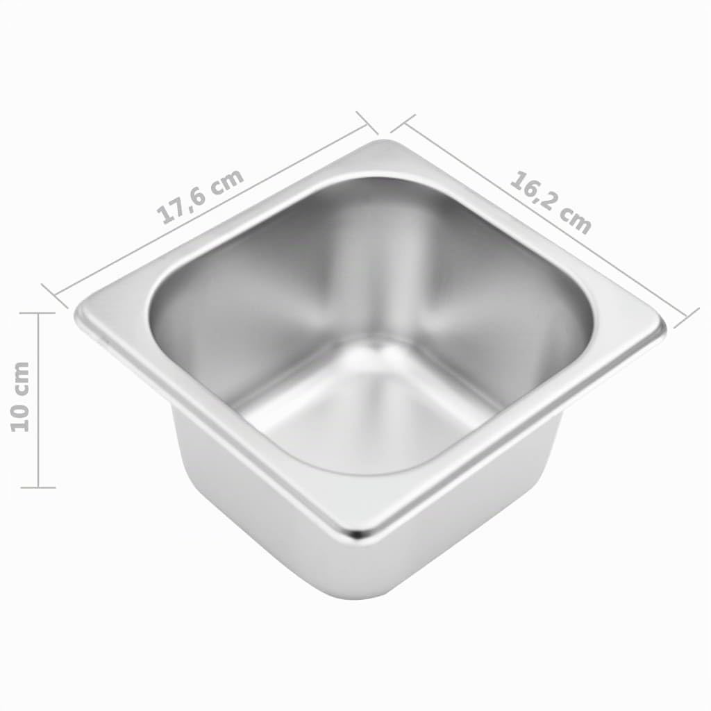 vidaXL Gastronorm-Ständer GN 1/6 Edelstahl 49,7cm 3er