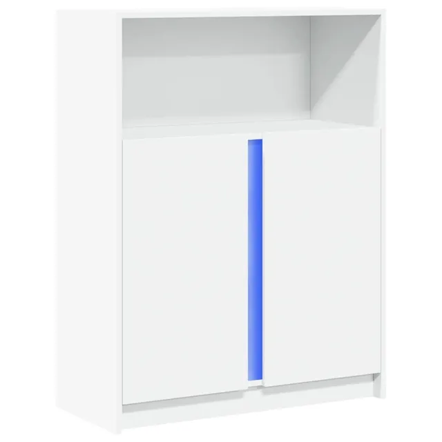 vidaXL LED-Sideboard Weiß 77x34x100 cm Holzwerkstoff RGB