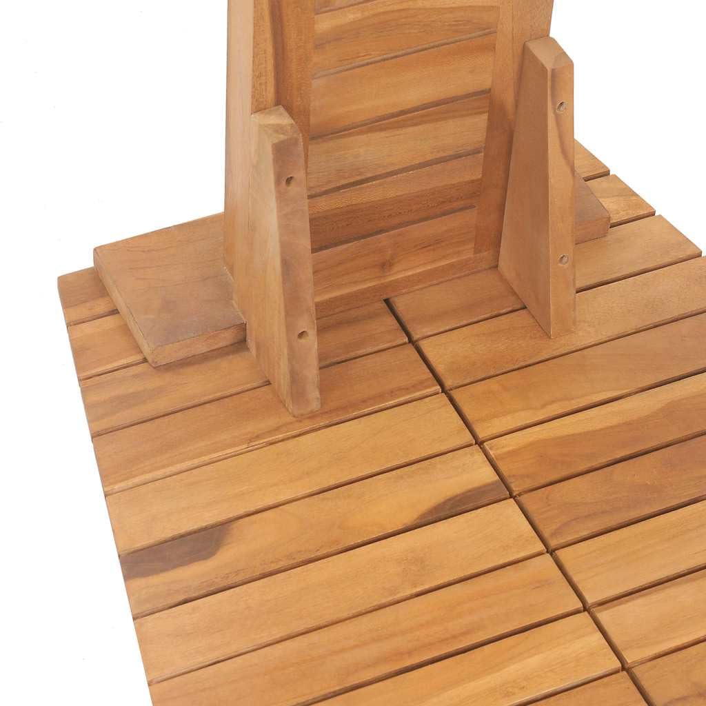 vidaXL Gartendusche Teak 70x75x204cm Außendusche Holz