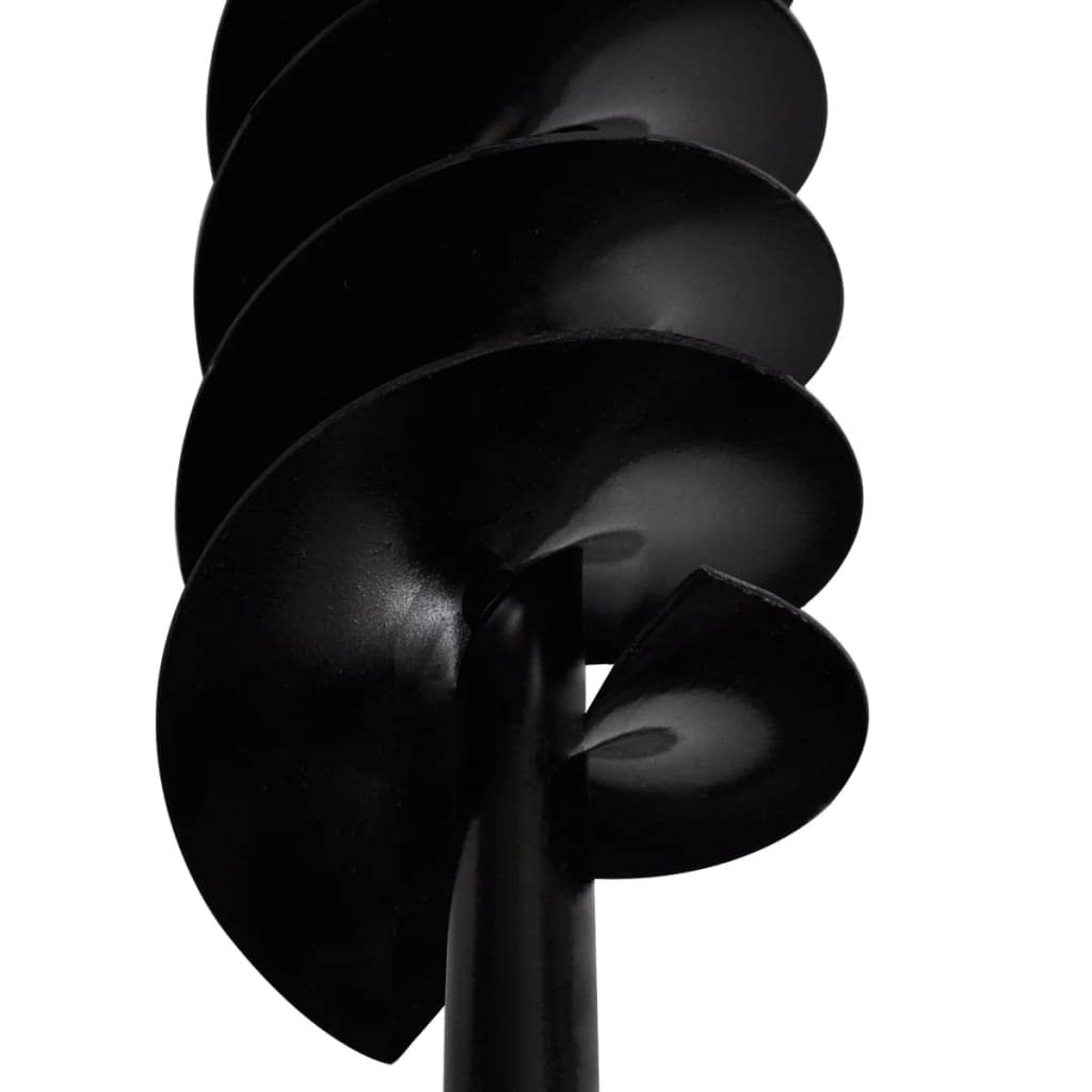 vidaXL Heimwerkerbedarf Erdbohrer 80 mm Doppelspirale Schwarz