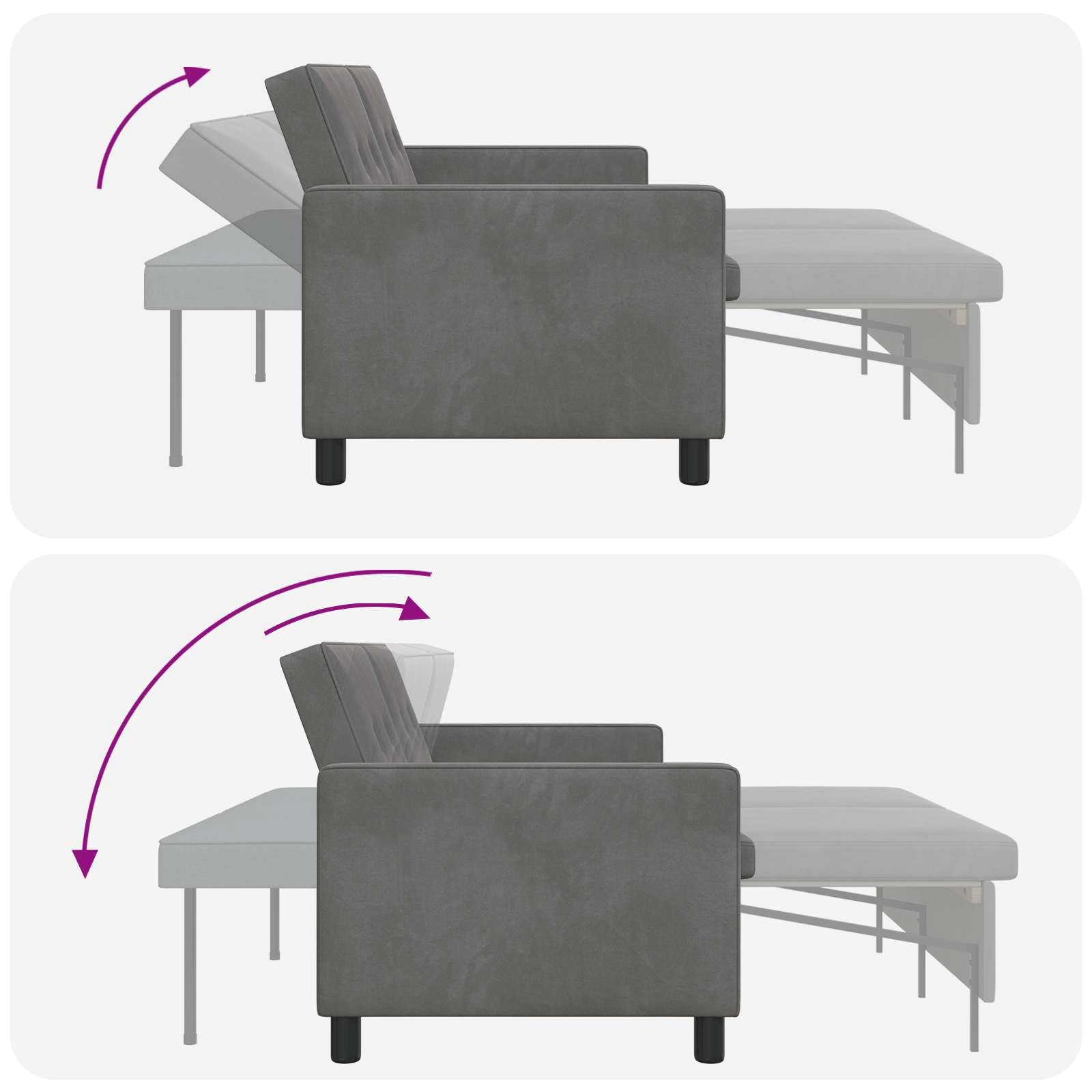 vidaXL Möbel Schlafsofa Ausziehsofa Hellgrün 154 cm Stoff