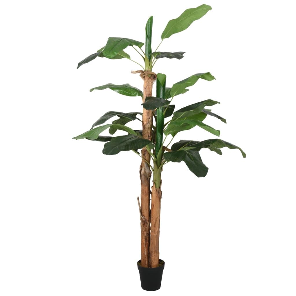 vidaXL Bananenbaum künstlich 120 cm Kunstpflanze grün 9 Blätter