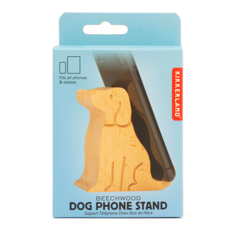 Kikkerland Tech Dog Handyhalter Hund Buche