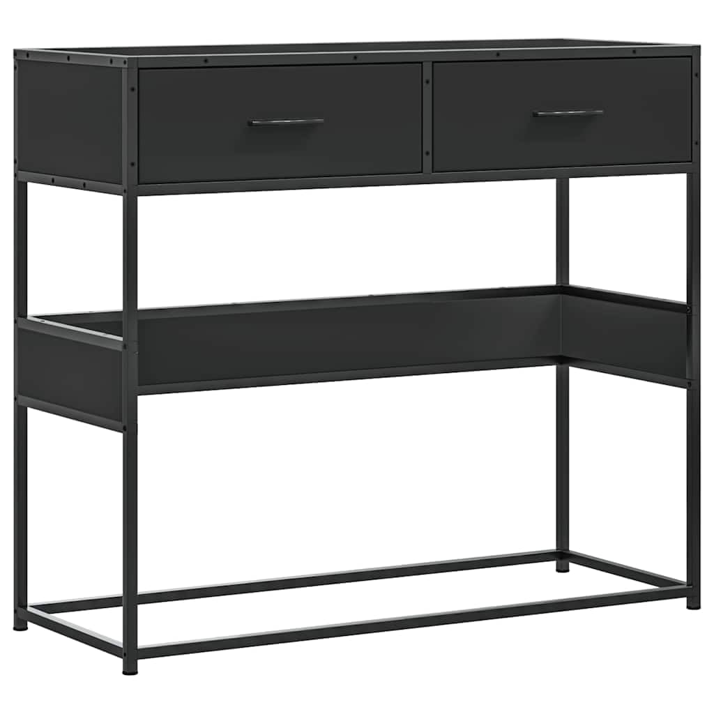 vidaXL Möbel Konsolentisch Schwarz 90x35x80 Holzwerkstoff