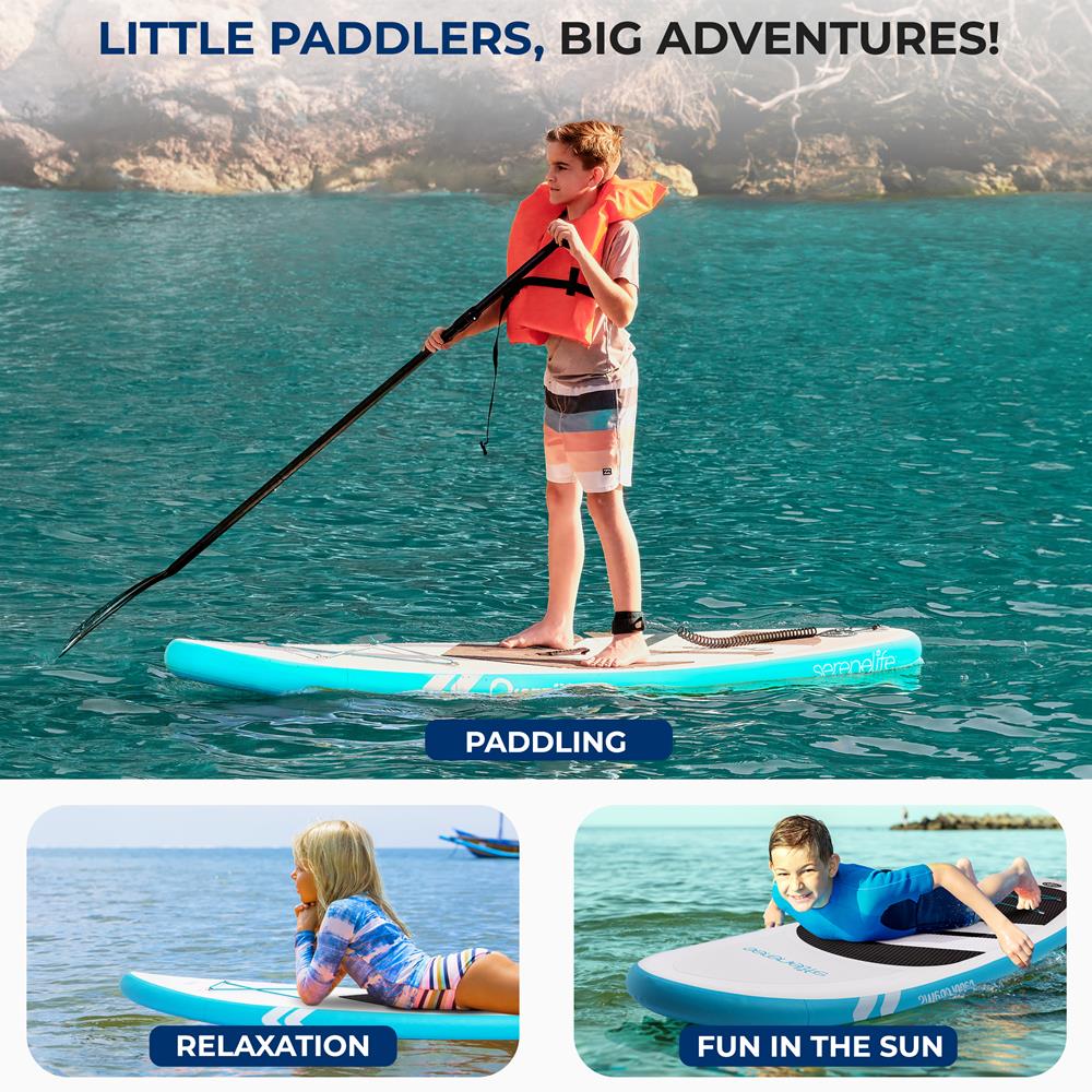 Serenelife SUP Board Kinder aufblasbar 93 Zoll mit Paddel Set