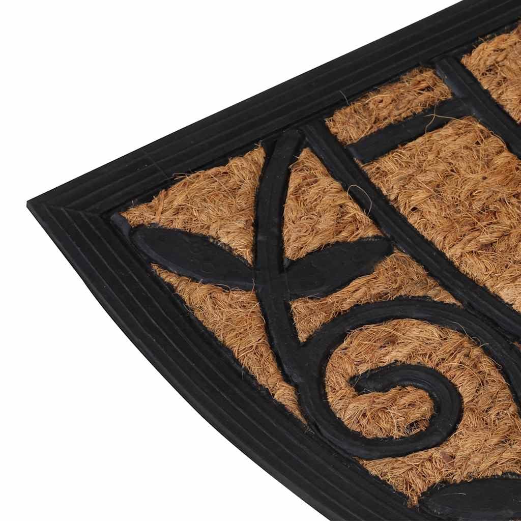 vidaXL Heim & Garten Fußmatte halbrund 45x75 cm Kokos rutschfest