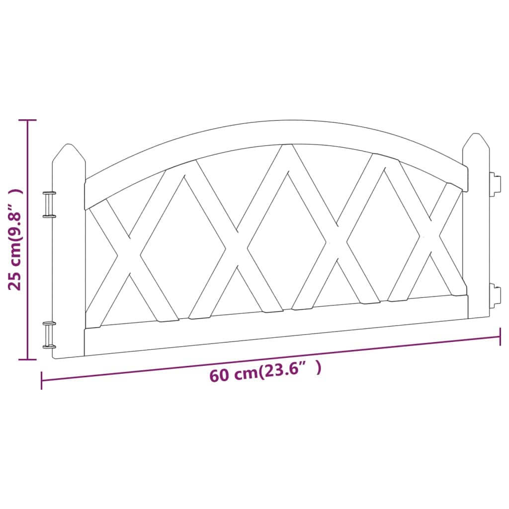 vidaXL Rasenkante 17-tlg Weiß 10 m Beetumrandung PP Zaun