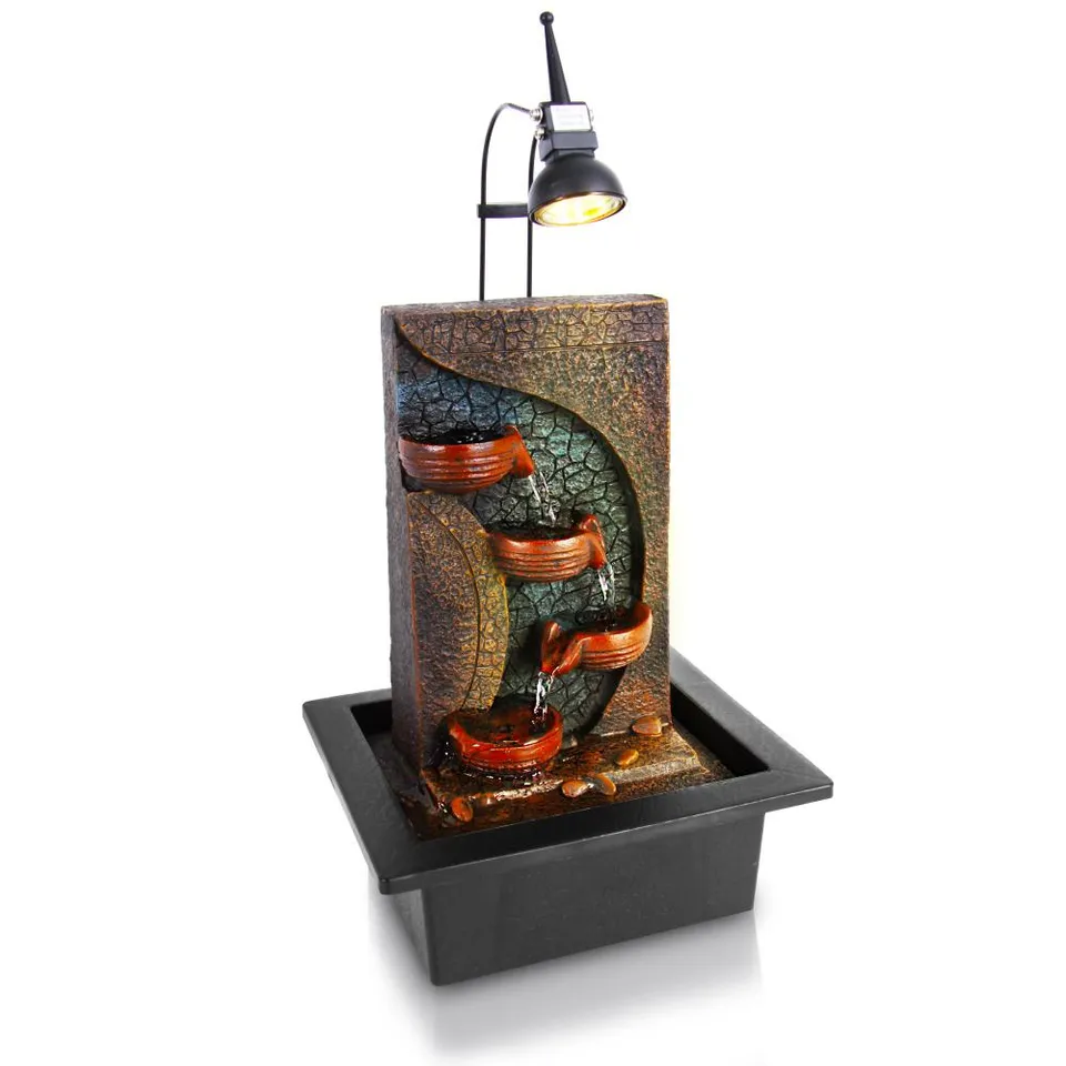 Serenelife Furniture SLTWF83LED Tischbrunnen LED mit Pumpe