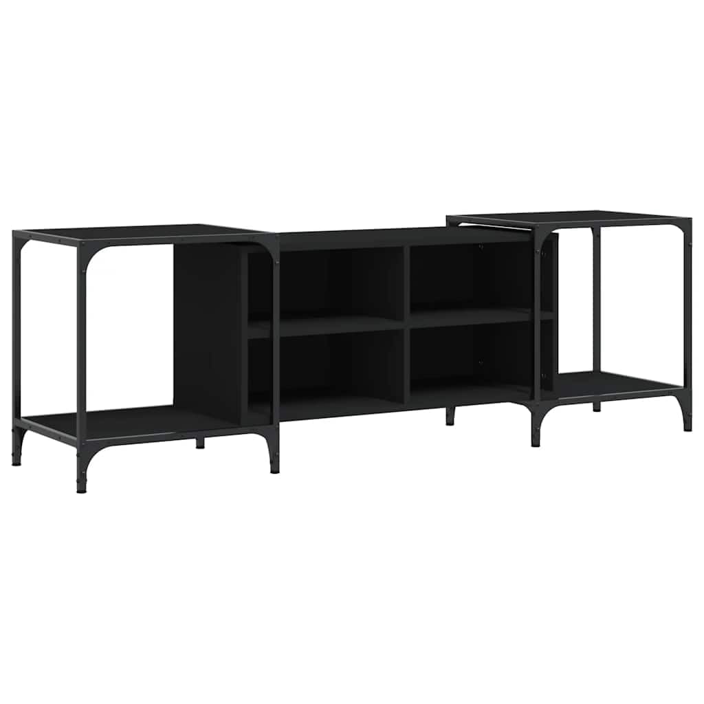 vidaXL Möbel TV-Schrank Schwarz 153x37x50 cm Holzwerkstoff Lowboard