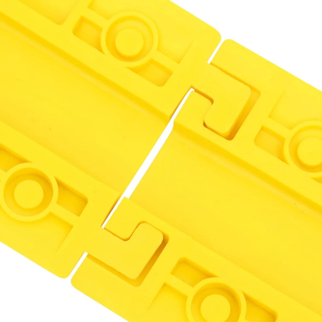 vidaXL Kabelbrücke 4er Set 98,5 cm Rampe gelb PVC