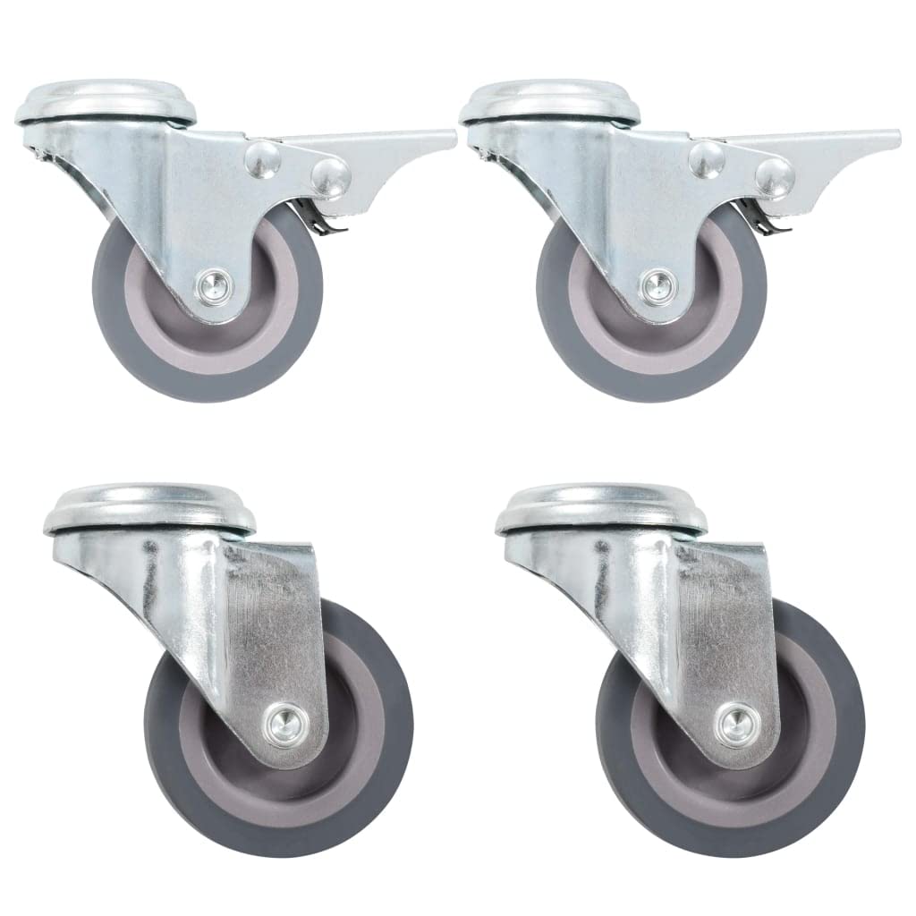 vidaXL Lenkrollen 50 mm Bolzenloch Möbelrollen 4 Stück