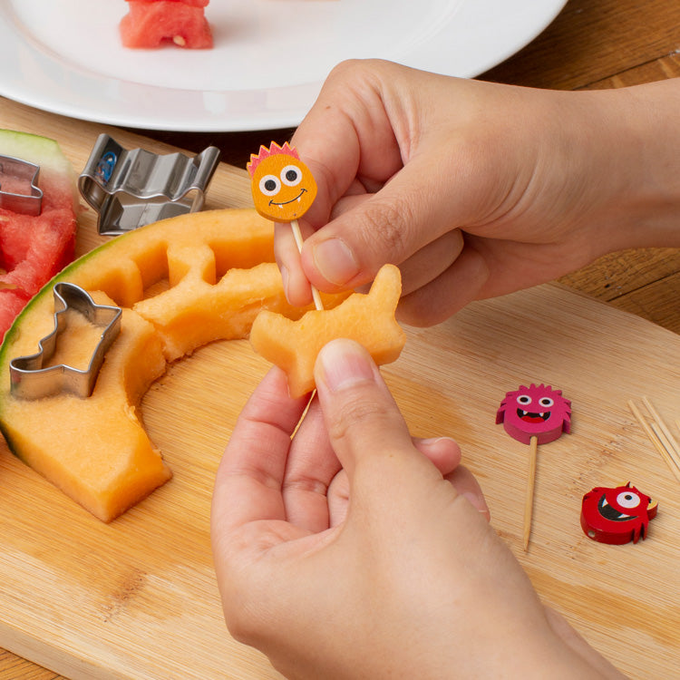 Kikkerland Home Monster Fruit Picks Obstspieße 34-tlg.