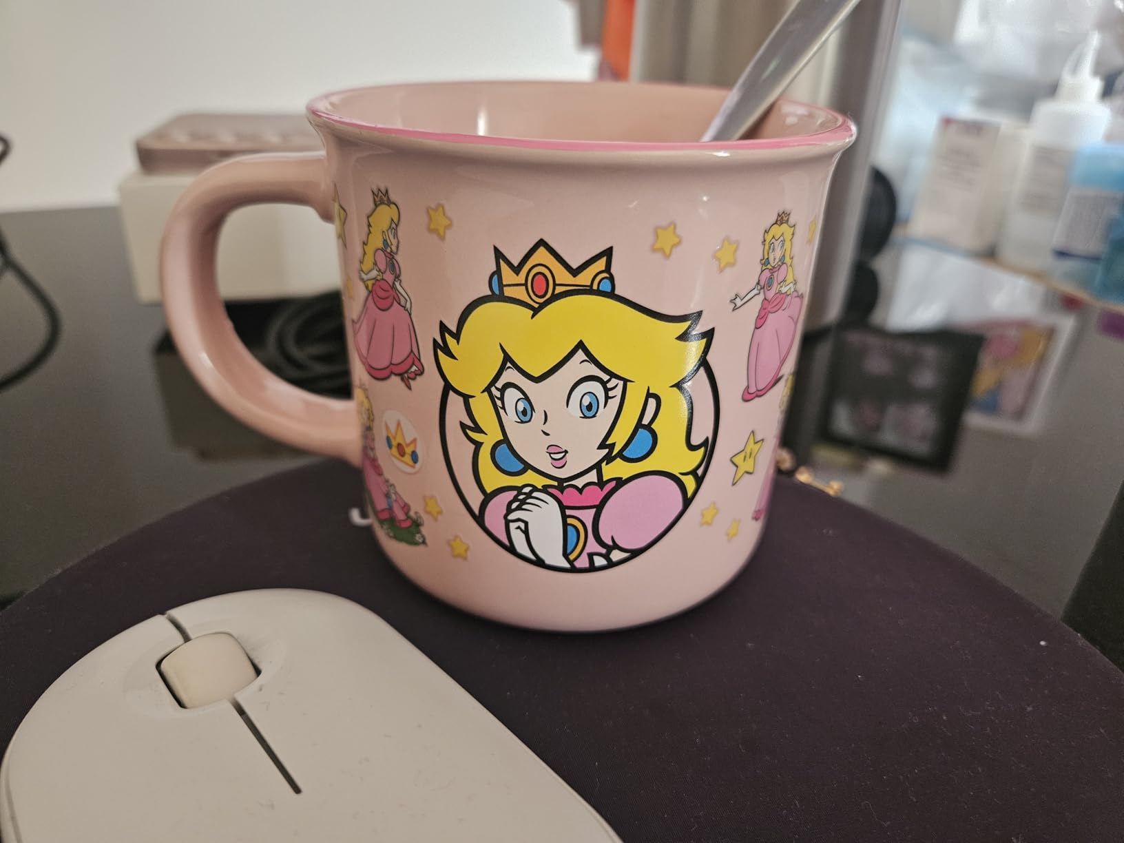 Paladone Super Mario Peach Tasse 300 ml rosa Thermoeffekt Keramik