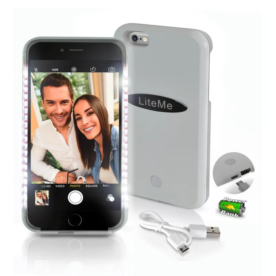 Serenelife Lite-Me iPhone 6 Plus Hülle LED Akku Weiß