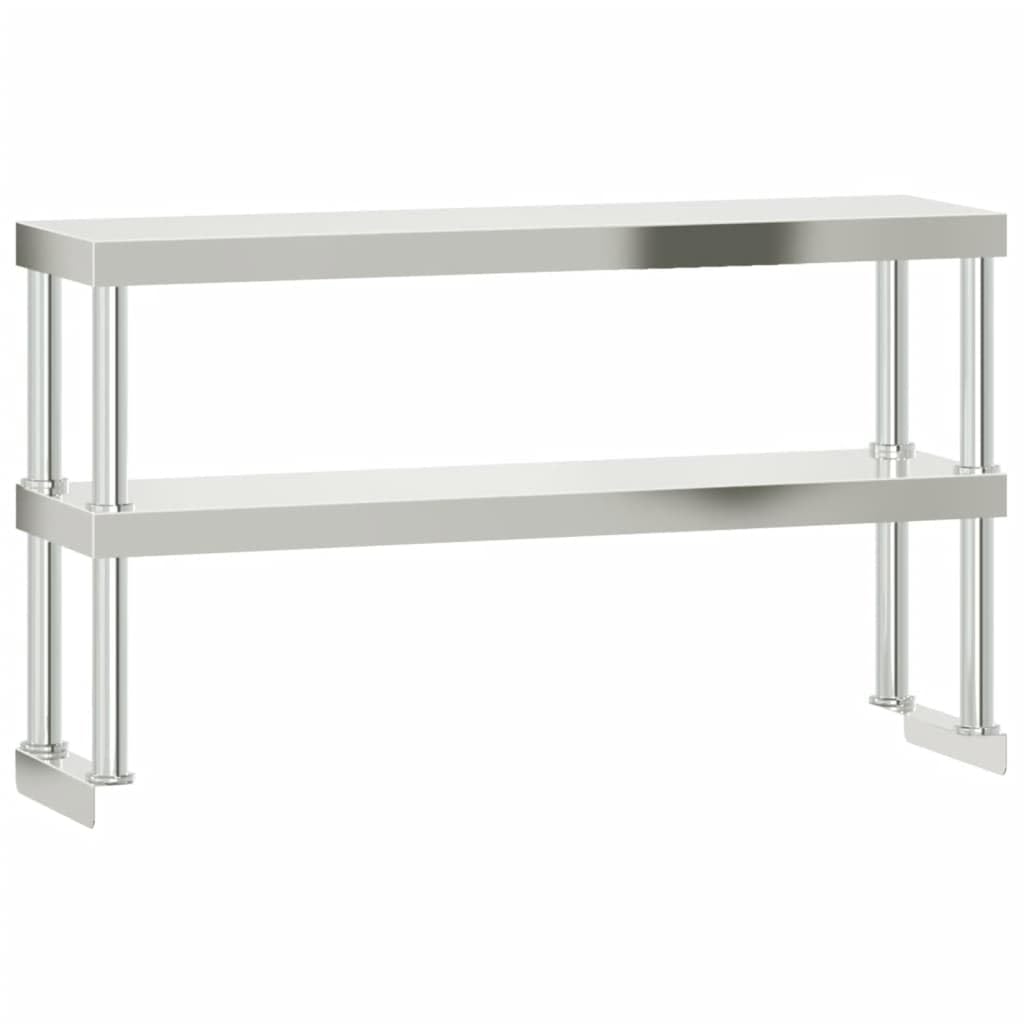 vidaXL Arbeitstisch 110x55x150 Edelstahl mit Rollen